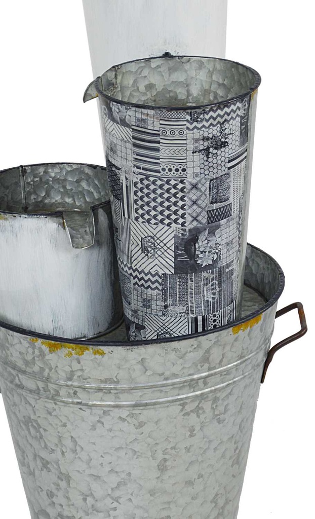 Fontana con vasi h87 cm