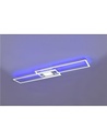 Ganado plafoniera led rettangolare acciaio retro-illuminata rgb con telecomando multifunzione l. 110cm Moderno LED