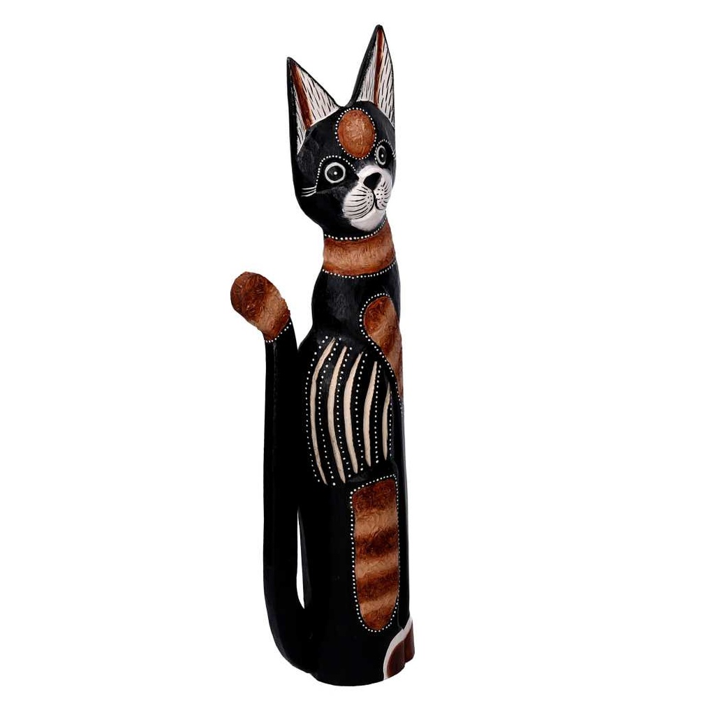 Gatto legno 1-3 nero cm h60/80/100