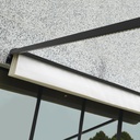 Gazebo NEBRASKA a pergola in alluminio nero con telo elettrico h250 cm