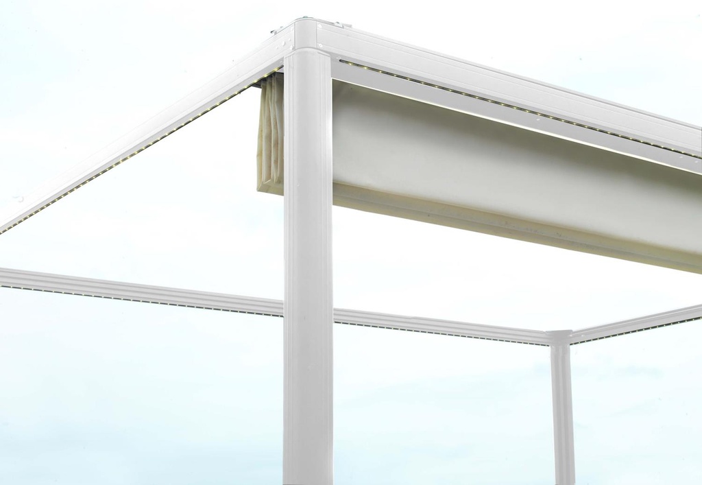 Gazebo alluminio milwaukee c/telo elettrico 3x3m x 2.5h