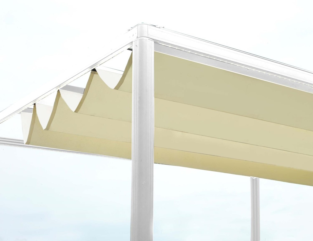 Gazebo alluminio milwaukee c/telo elettrico 3x3m x 2.5h