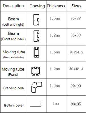 Gazebo alluminio milwaukee c/telo elettrico 3x3m x 2.5h