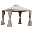 Gazebo lusso 3x4m con zanzarieta e telo 400g/m2
