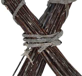 Ghirlanda a cuore in giunco nar-8054 cm. 70 x 30/86