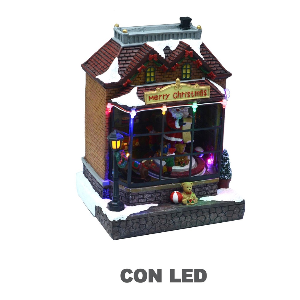 Father's shop carousel with lights, music and movement cm17x15h23