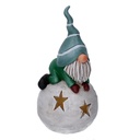 Gnomo resina con palla di neve led cm11x11h22