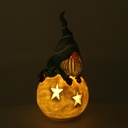 Gnomo resina con palla di neve led cm11x11h22