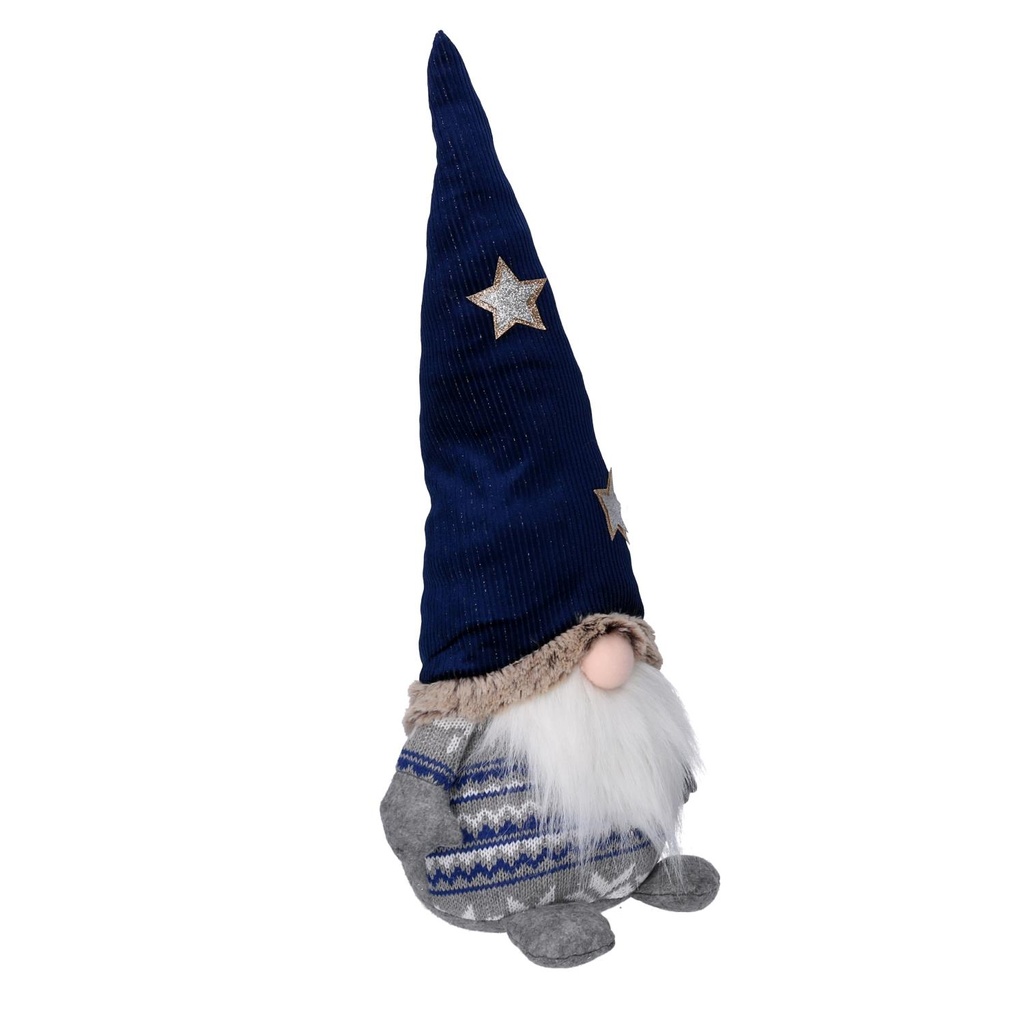 Gnomo tessuto blu cm15x9h33