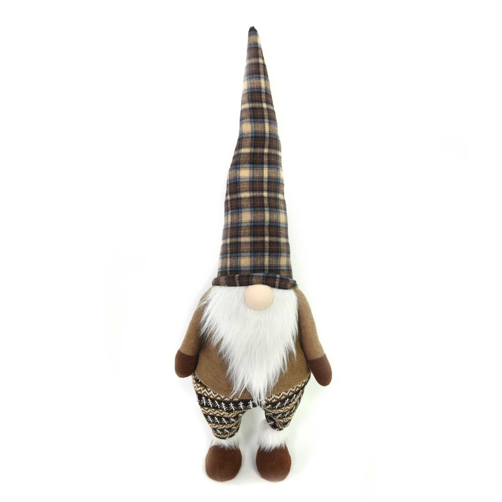 Fabric gnome with beige led cm30x22h85