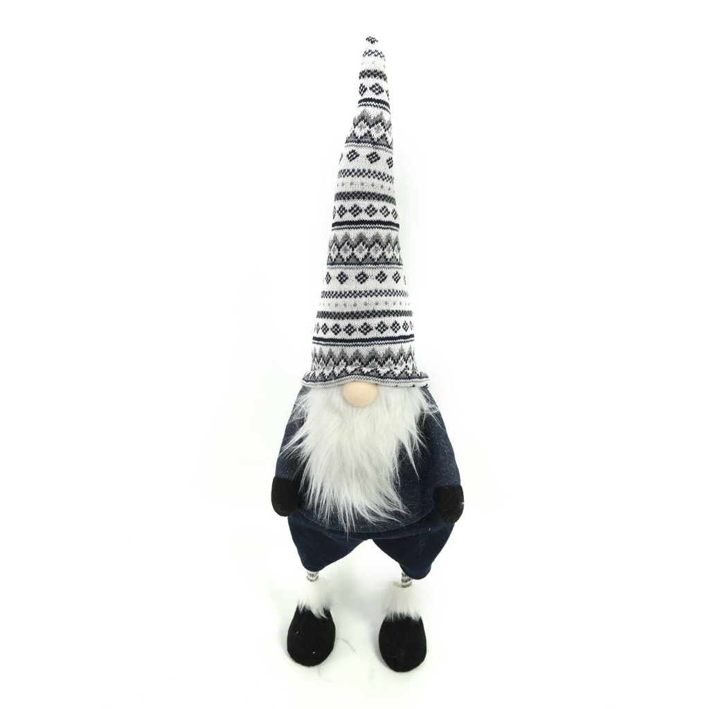 Fabric gnome with gray led cm23x18h70