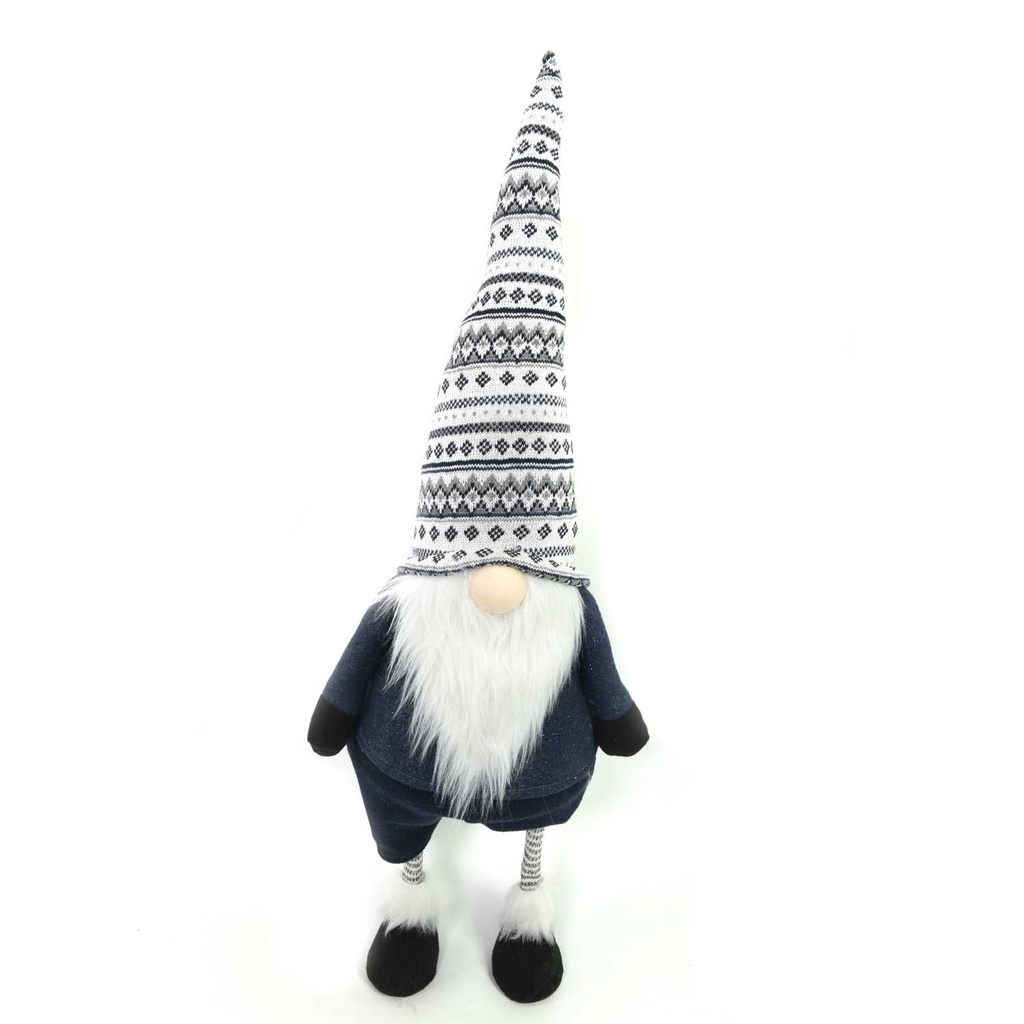 Fabric gnome with gray led cm30x22h85