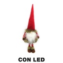 Fabric gnome with red led cm25x18h72