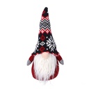 Gnomo tessuto grigio rosso cmh36
