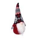 Gnomo tessuto grigio rosso cmh36