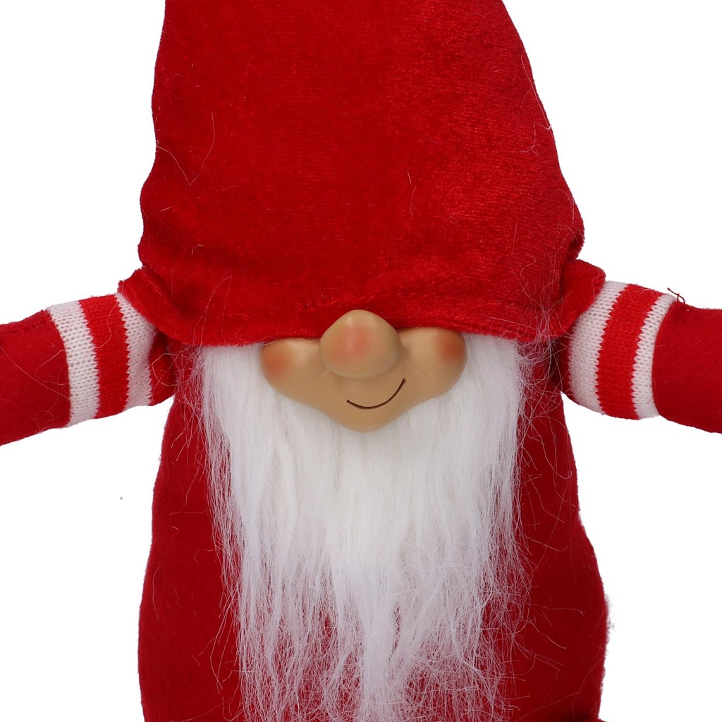 Gnomo tessuto seduto rosso cm15x13h45