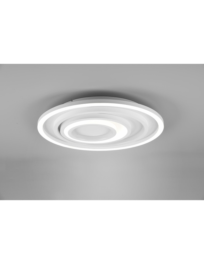 Grande Plafoniera Circolare Moderna Led Dimmer Kagawa Bianco Trio Lighting