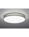 Grande Plafoniera Led Paralume Tessuto Grigio Lugano Ø75 cm Trio Lighting