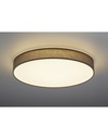 Grande Plafoniera Led Paralume Tessuto Grigio Lugano Ø75 cm Trio Lighting