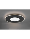 Grande Plafoniera Moderna Verus Nero Led Dimmer 70w Trio Lighting