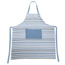 Grembiule stripe avio tinto in filo cm80x90