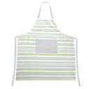Grembiule stripe verde tinto in filo cm80x90