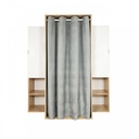 Guardaroba rovere con ante ed appendiabito da cabina o da camera