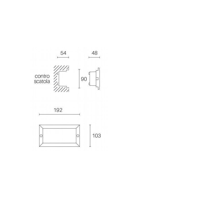 Incasso Aperto 10W Led 4000K  linea escape  bianco