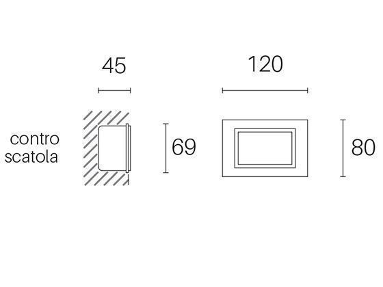 Incasso Aperto 3W Led 3000K  linea spina  alluminio