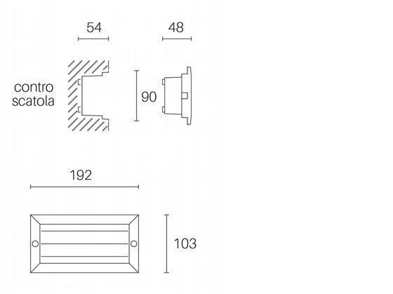 Incasso Chiuso 10W Led 4000K  linea escape  bianco