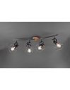 Lampada 4 Faretti Spot Orientabili Madras Industrial Trio Lighting