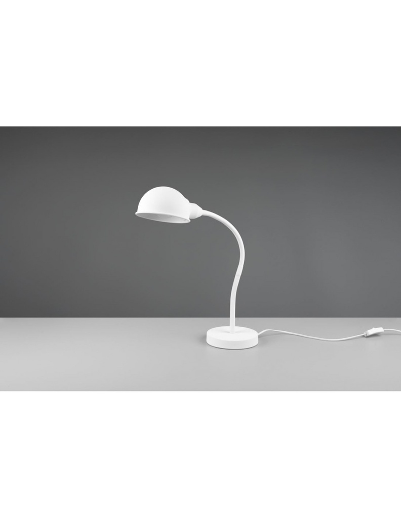 Lampada Bianca Scrivania Braccio Flessibile Perry Trio Lighting