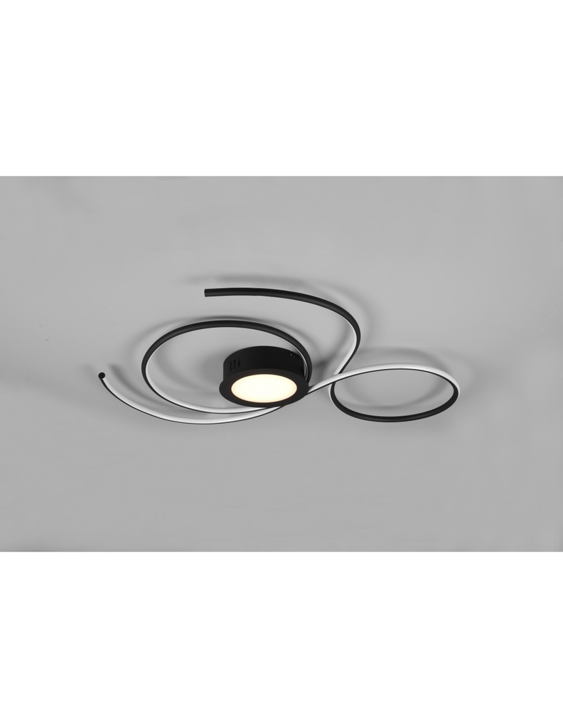 Lampada Circolare Soffitto Parete Moderna Led Dimmer Jive Nero Trio Lighting