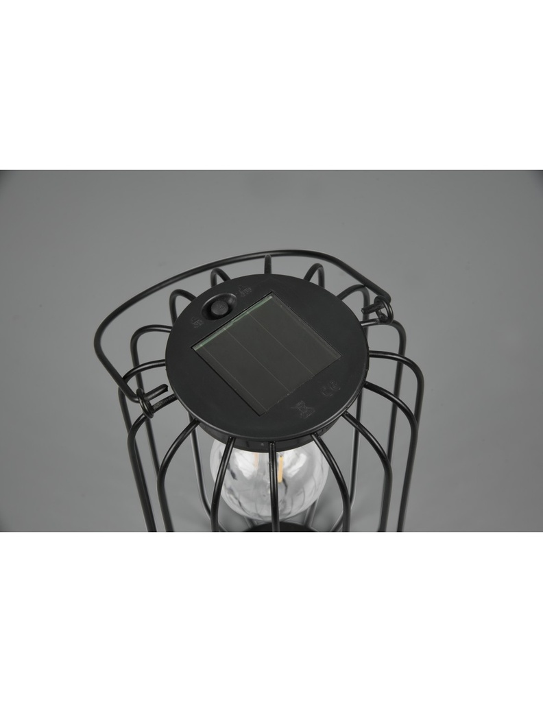 Lampada Da Appoggio Gabbia Metallo Nero Cotoca Con Sensore Trio Lighting