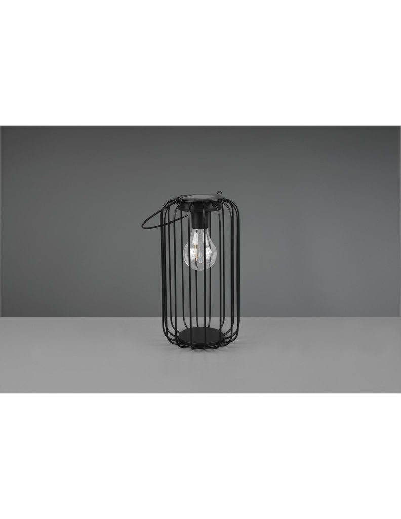 Lampada Da Appoggio Gabbia Metallo Nero Cotoca Con Sensore Trio Lighting