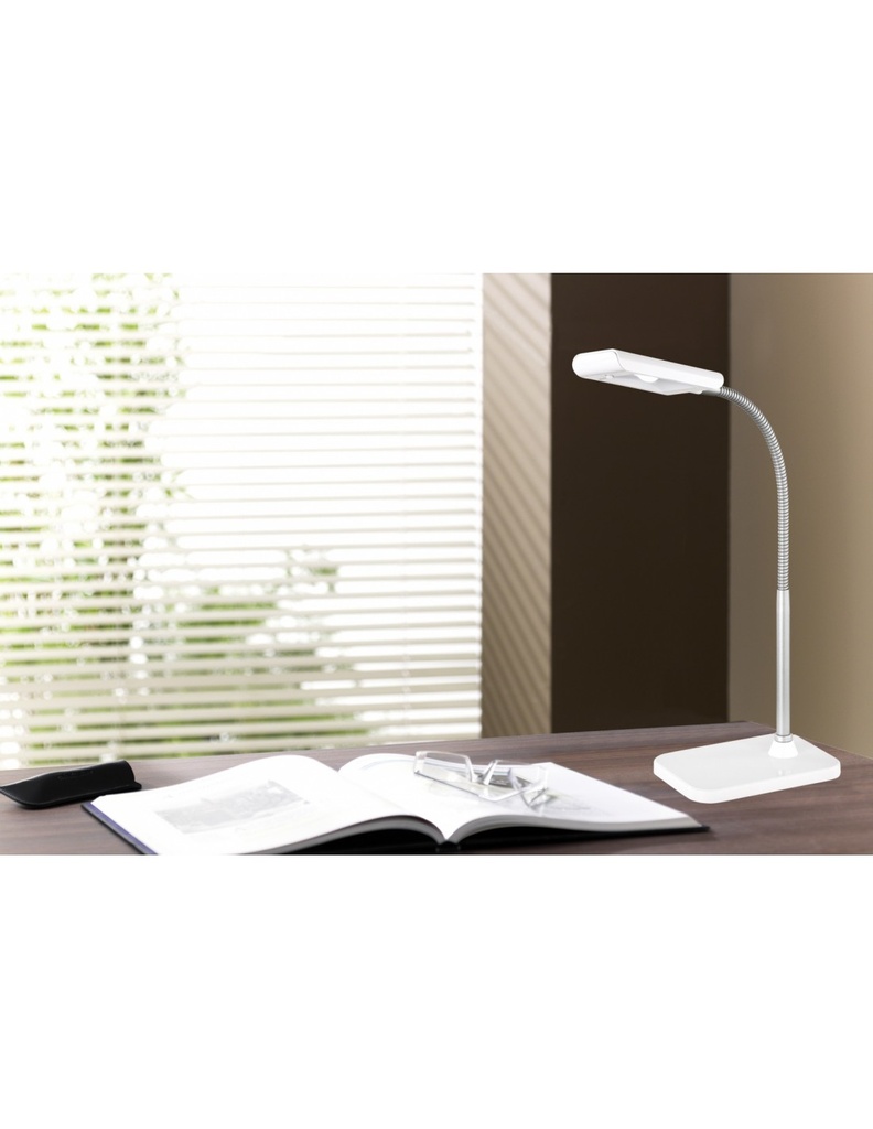 Lampada Da Scrivania Braccio Flessibile Led Pico Bianco Trio Lighting