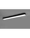 Lampada Da Soffitto Bacchetta Rettangolare Asterion Led 37w Nero Trio Lighting