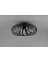 Lampada Da Soffitto Gabbia Metallica Ellissi Johann Nero Ø40 cm Trio Lighting