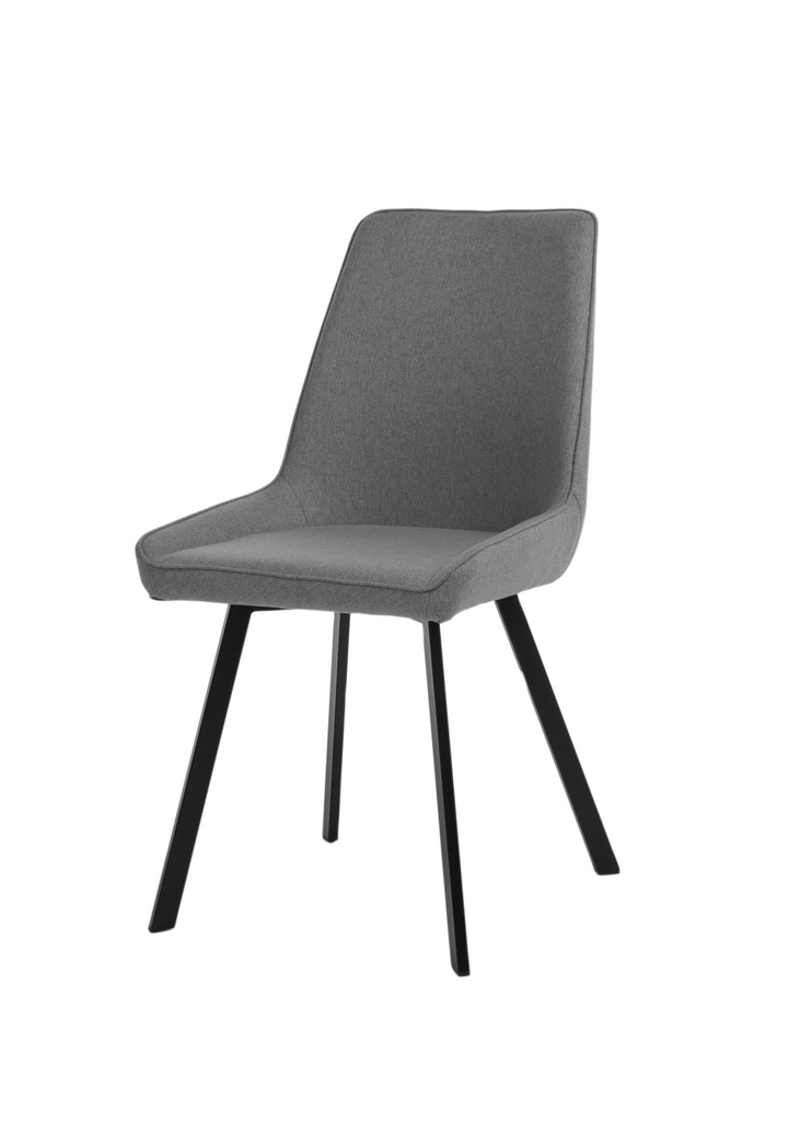 4x Sedia in microfibra grigio scuro 48x60x87h cm