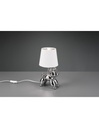Lampada Da Tavolo Bello Argento Paralume Bianco L17 cm Trio Lighting