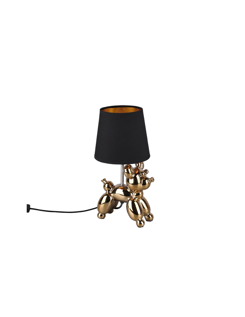 Lampada Da Tavolo Bello Oro Paralume Nero L33 cm Trio Lighting