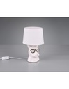 Lampada Da Tavolo Dosy Ceramica Bianco Ø18 cm Trio Lighting