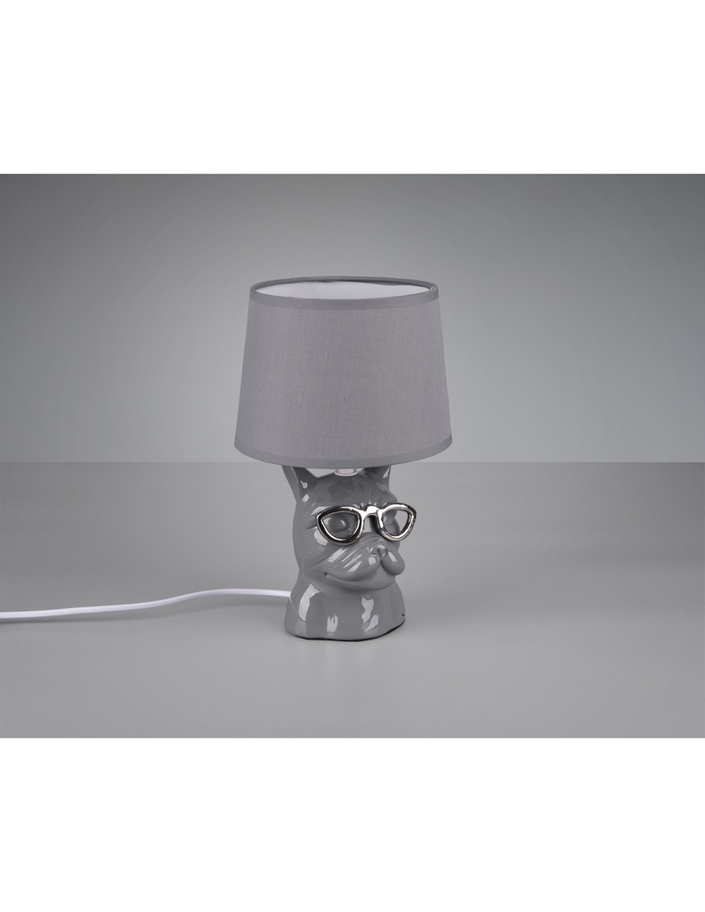 Lampada Da Tavolo Dosy Ceramica Grigio Ø18 cm Trio Lighting