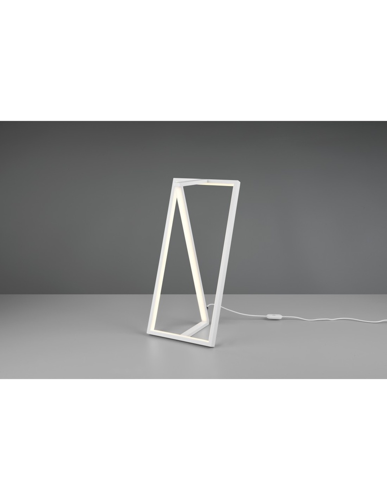 Lampada Da Tavolo Squadrata Moderna Touch Dimmer Led Edge Bianco Trio Lighting