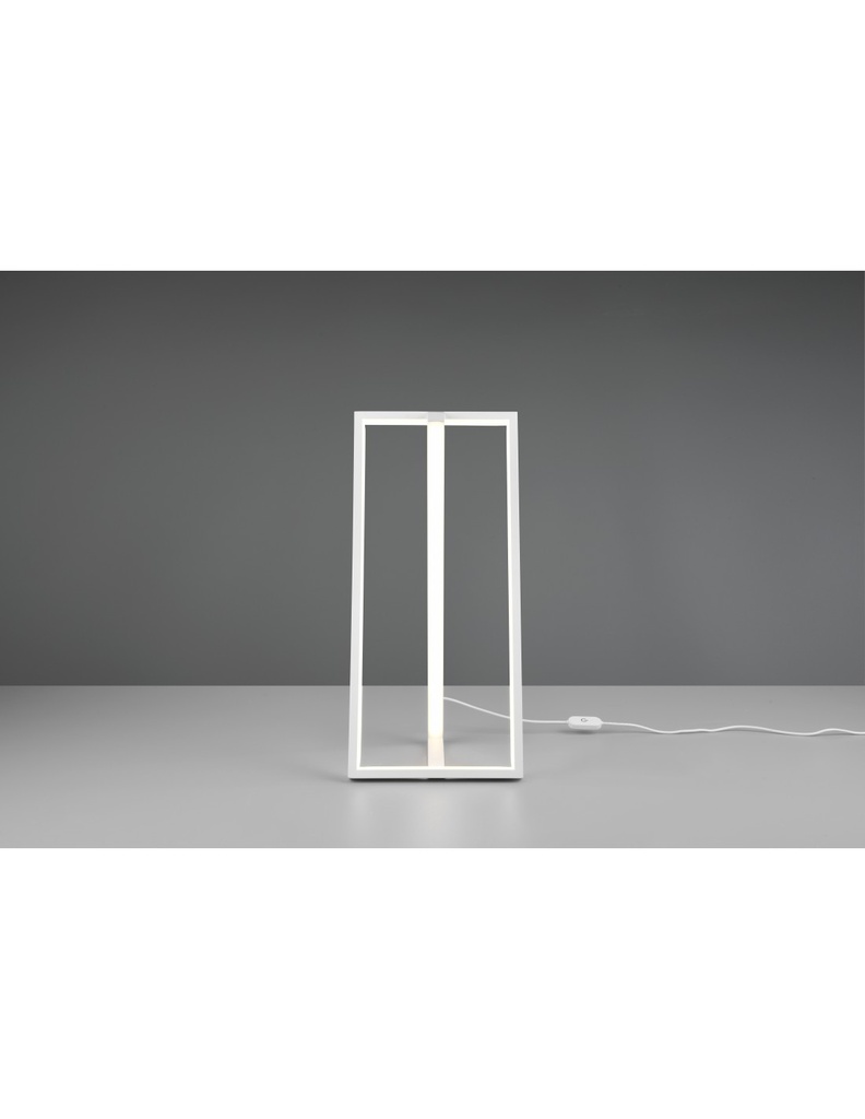 Lampada Da Tavolo Squadrata Moderna Touch Dimmer Led Edge Bianco Trio Lighting