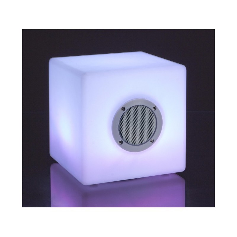 Lampada LED Cubo Speaker in Polietilene 20x20cm