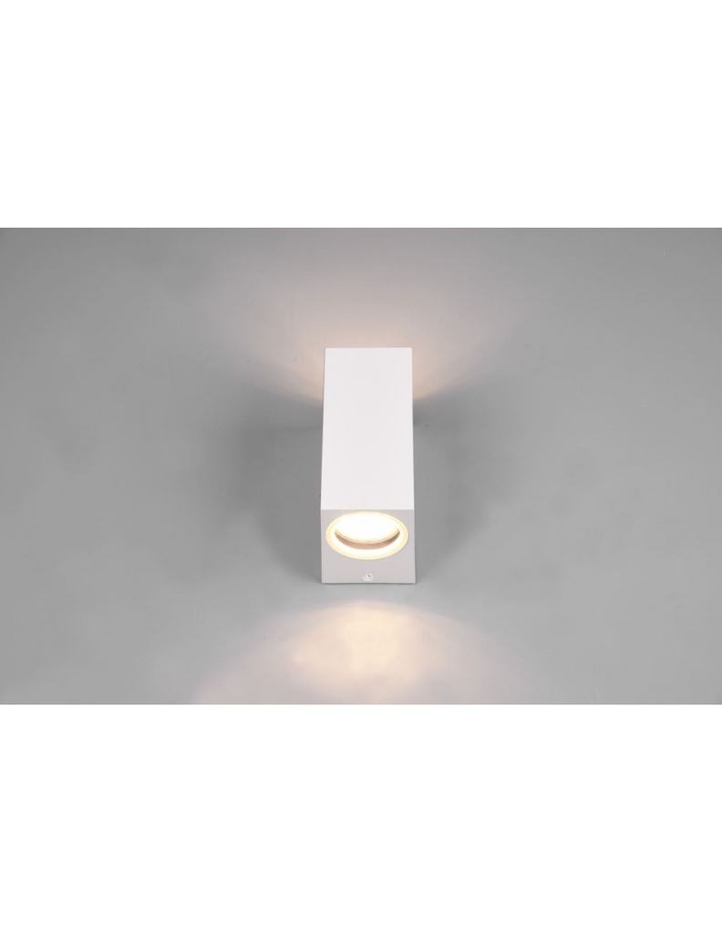 Lampada Parete Squadrata Doppia Emissione GU10 Roya Bianco IP44 Trio Lighting
