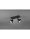 Lampada Piastra Rettangolare Soffitto 2 Spot GU10 Orientabili Leon Nero Trio Lighting