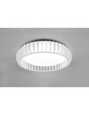 Lampada Rotonda Soffitto Legno Bianco Led 38w Dimmer Monte Trio Lighting
