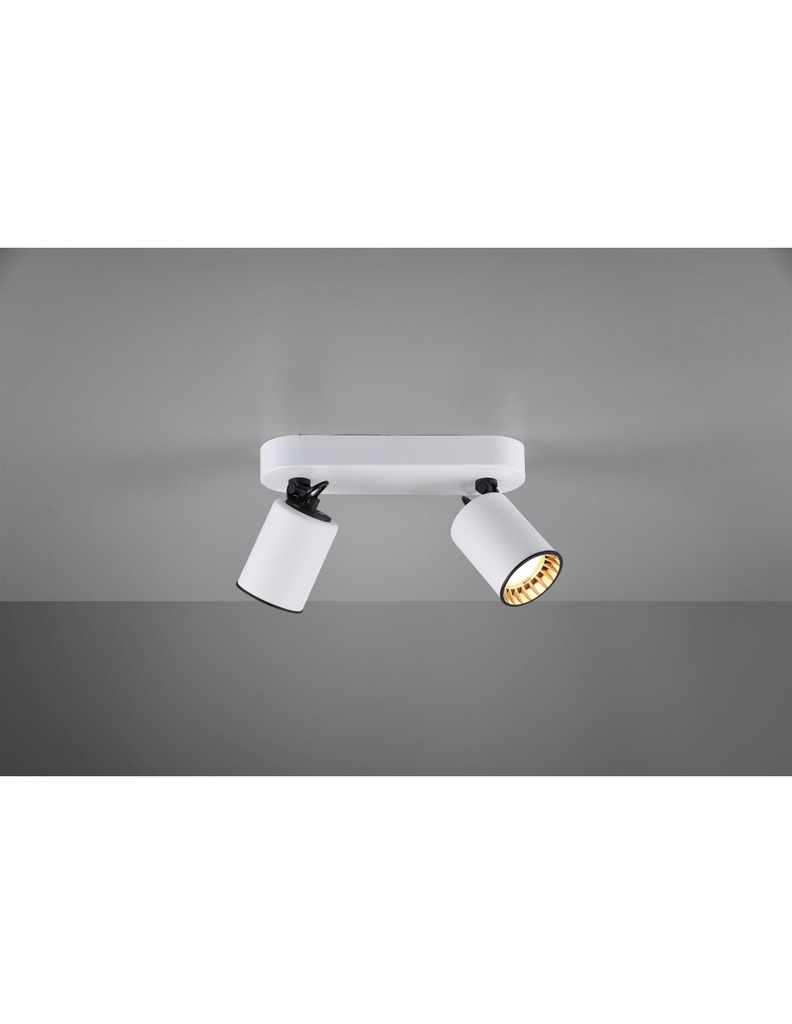 Lampada Soffitto 2 Faretti Spot GU10 Orientabile Pago Bianco Moderno  Trio Lighting